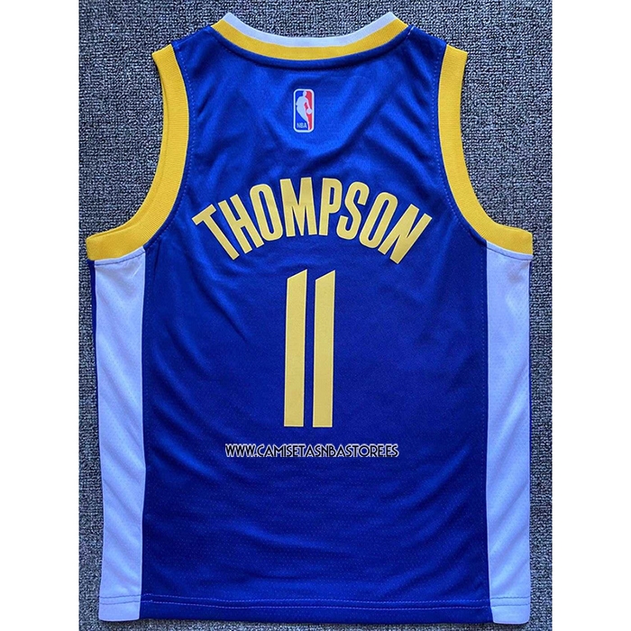 Klay Thompson NO 11 Camiseta Nino Golden State Warriors Icon Azul